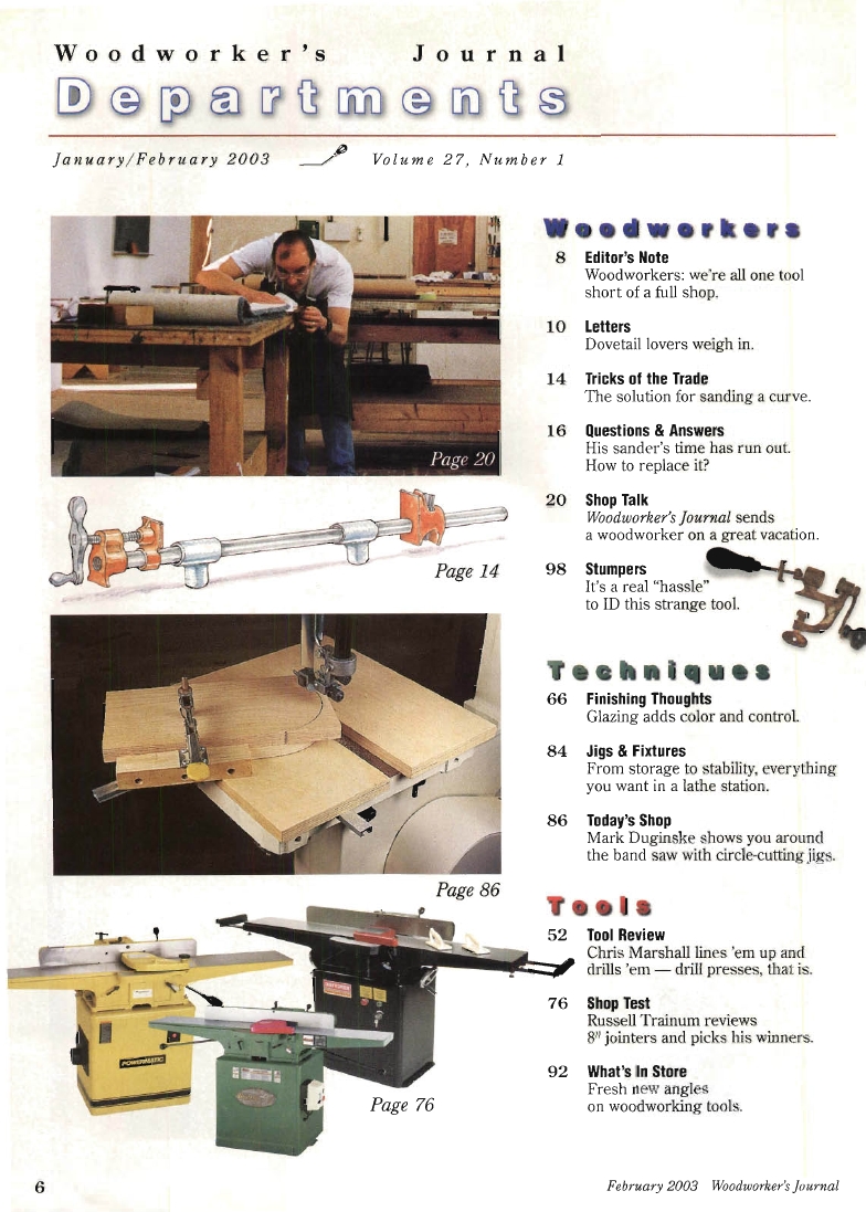 woodworker journal 2003年第1期