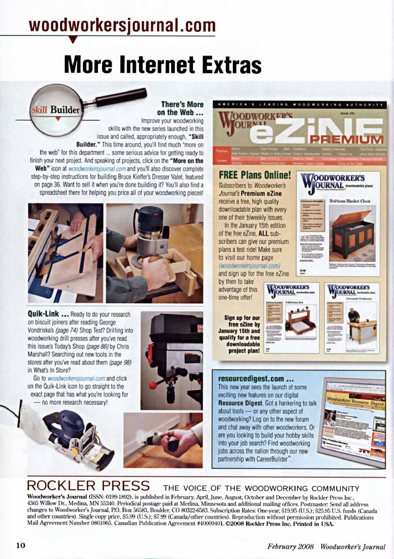 woodworker journal 2008年第1期