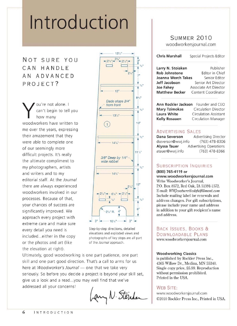 woodworker journal 2010年第summer期