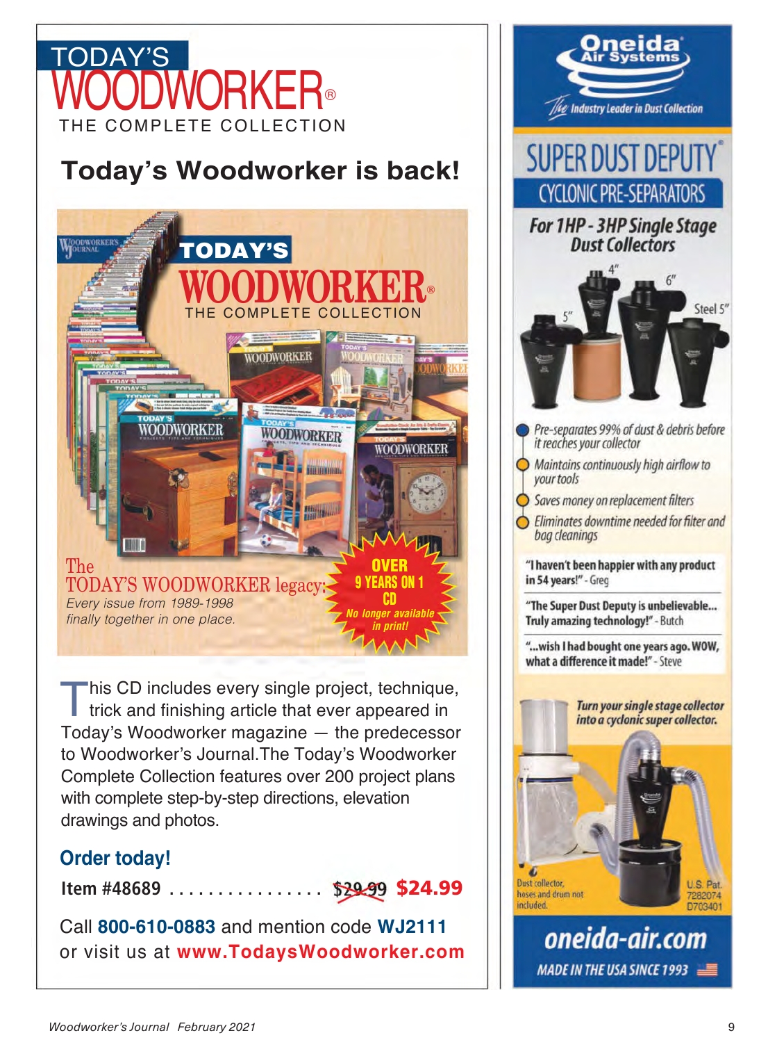 woodworker journal 2021年第1期