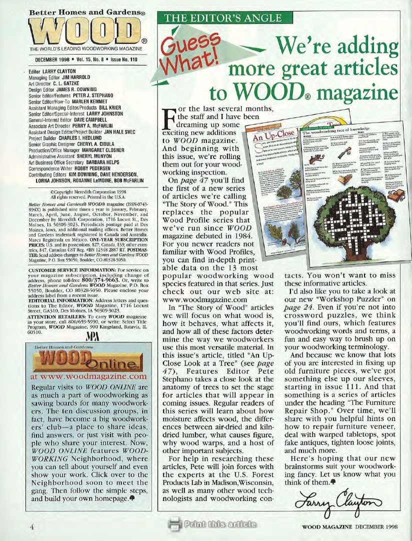 wood magazine第110期