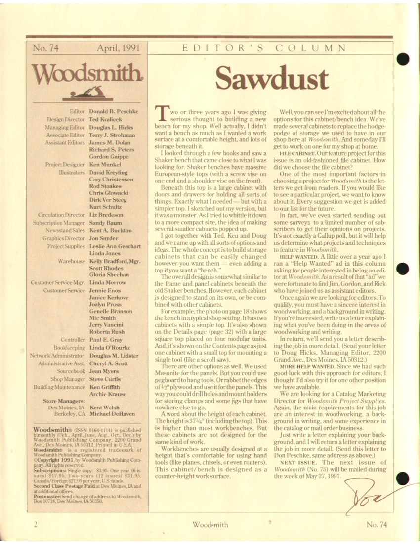 woodsmith第74期